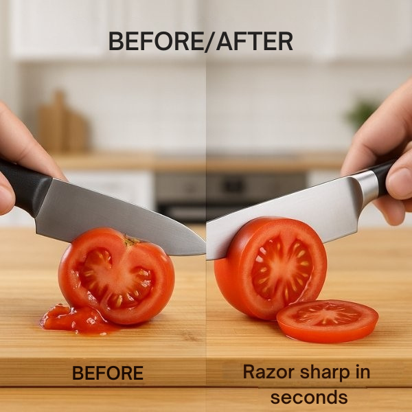 Knife Sharpener Roll Design Fast & Precise Non-Slip Base