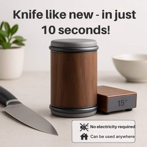 Knife Sharpener Roll Design Fast & Precise Non-Slip Base