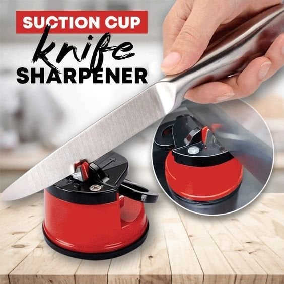 Knife Sharpener Suction Cup Base Built-In Angle Guide