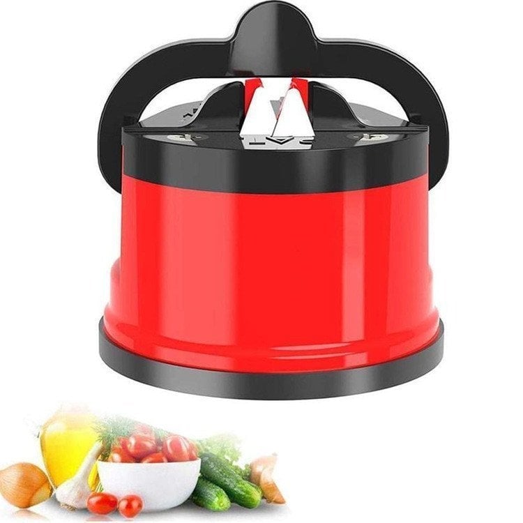 Knife Sharpener Suction Cup Base Built-In Angle Guide