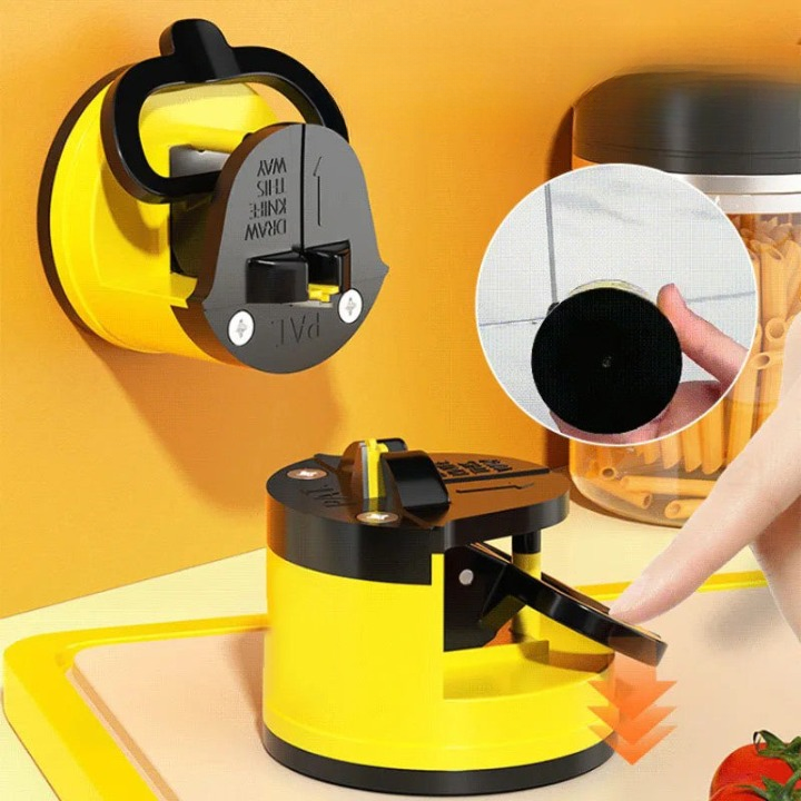 Knife Sharpener Suction Cup Base Tungsten Steel Compact