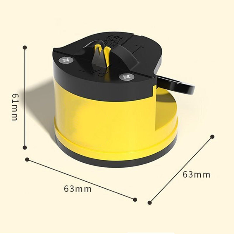 Knife Sharpener Suction-Cup Base Tungsten Steel Wheel Compact