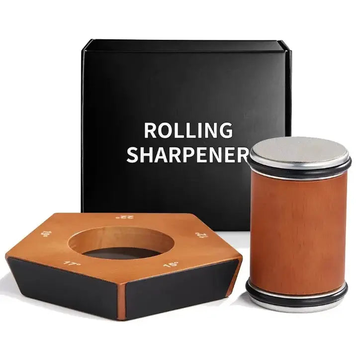 Knife Sharpener Wooden Magnetic Angle Guide Coarse & Fine