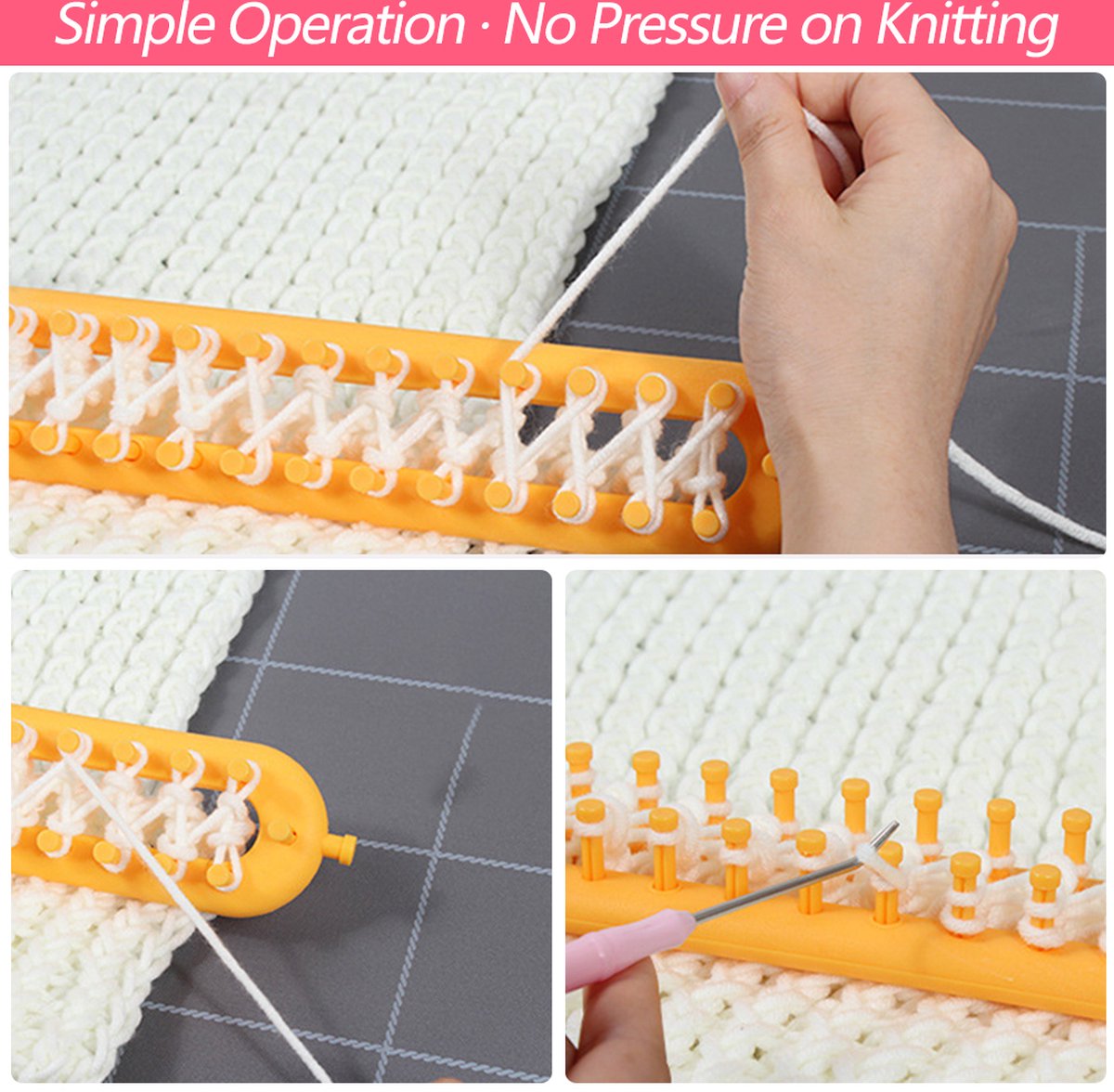 Knitting Frame Needle-Free Lightweight & Portable