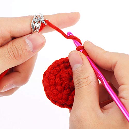 Knitting Ring Adjustable Metal Pain Relief Set of 2