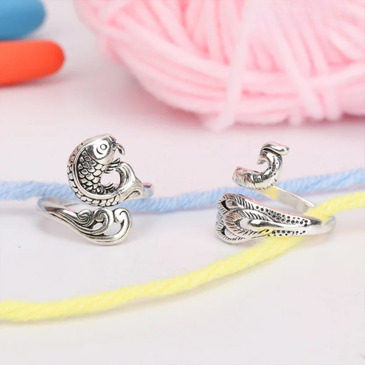 Knitting Rings Set of 2 Adjustable Fit Pain Relief
