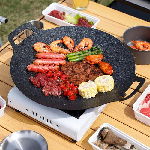 Korean Grill Pan Nonstick Stone Coating & Even Heat