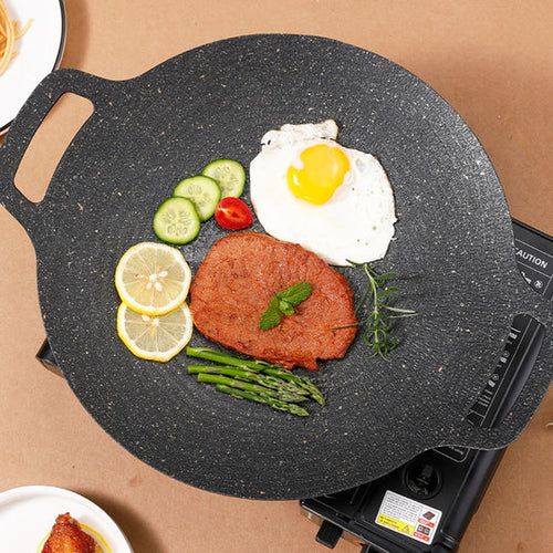 Korean Grill Pan Nonstick Stone Coating & Even Heat