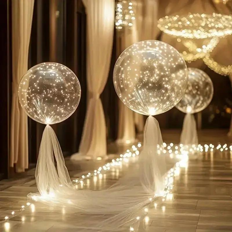 LED Balloon Set Warm White Battery Operated 10 Pack