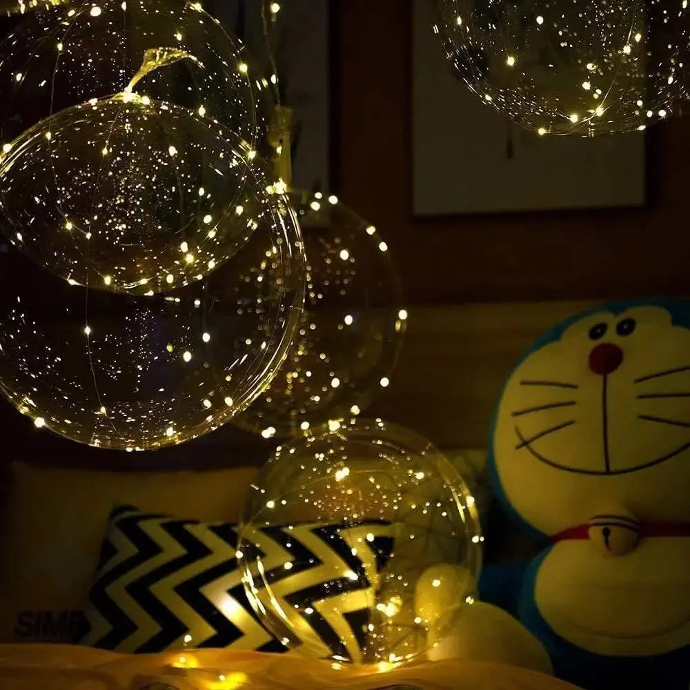 LED Balloons Warm White Reusable Set of 10
