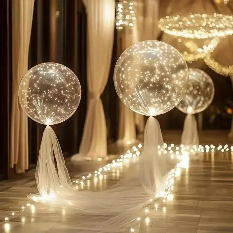 LED Balloons Warm White Reusable Set of 10