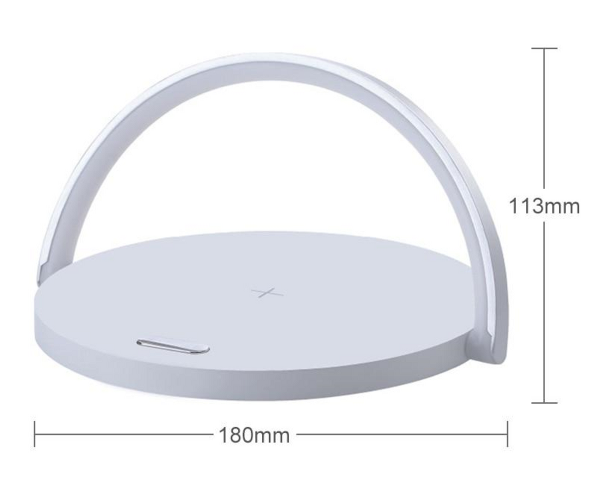 LED Bedside Lamp Qi Wireless Charger Touch Dimmer Foldable