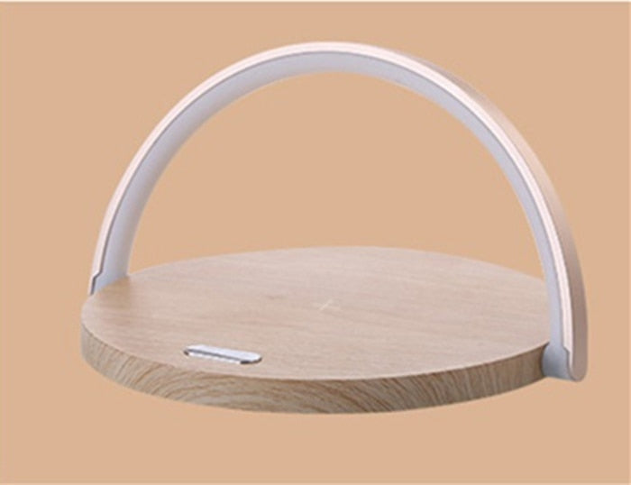 LED Bedside Lamp Qi Wireless Charger Touch Dimmer Foldable