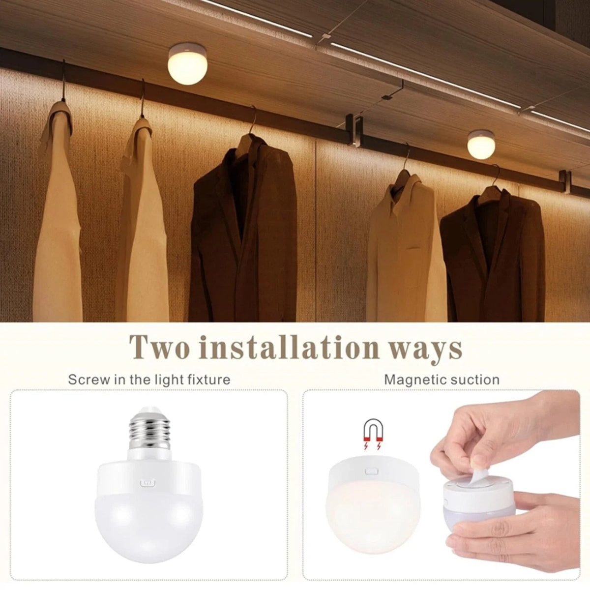 LED Bulb Rechargeable E27 RGB Remote & Timer