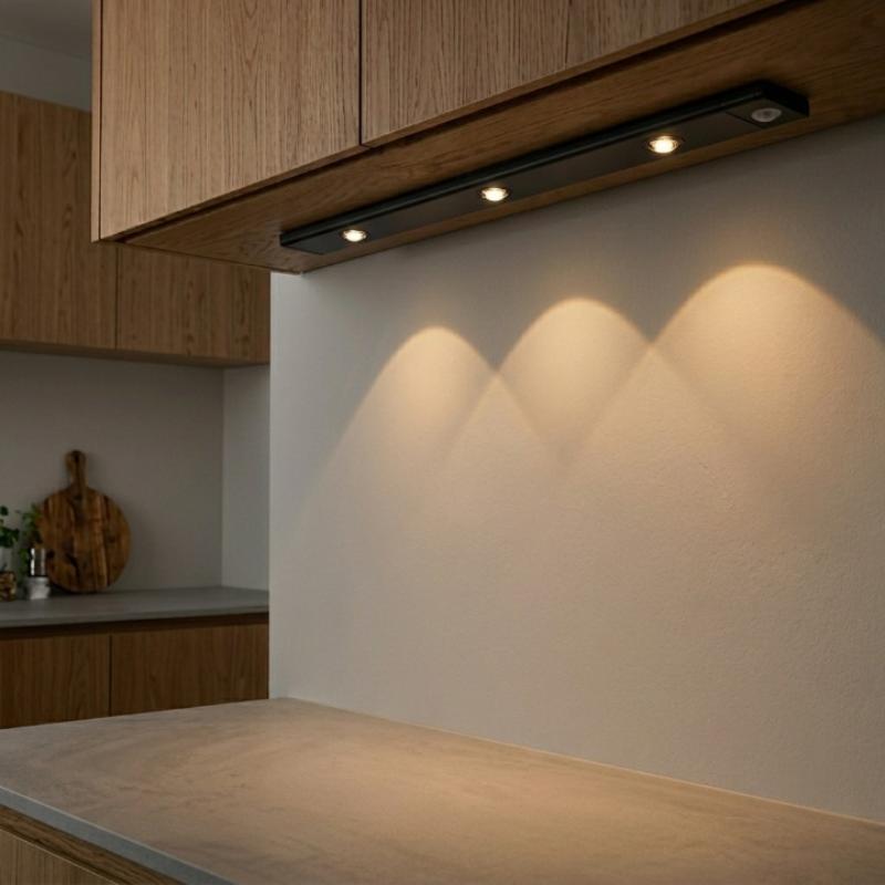 LED Cabinet Light Motion Sensor 3-Color Rechargeable
