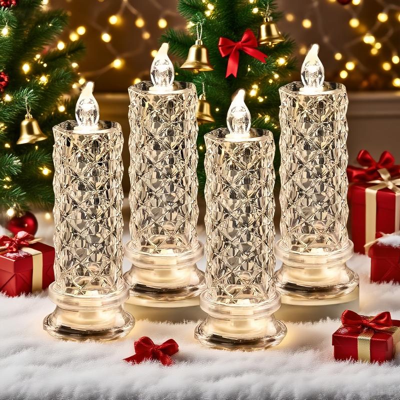 LED Candle Lights Color-Changing Glitter Flameless & Waterproof