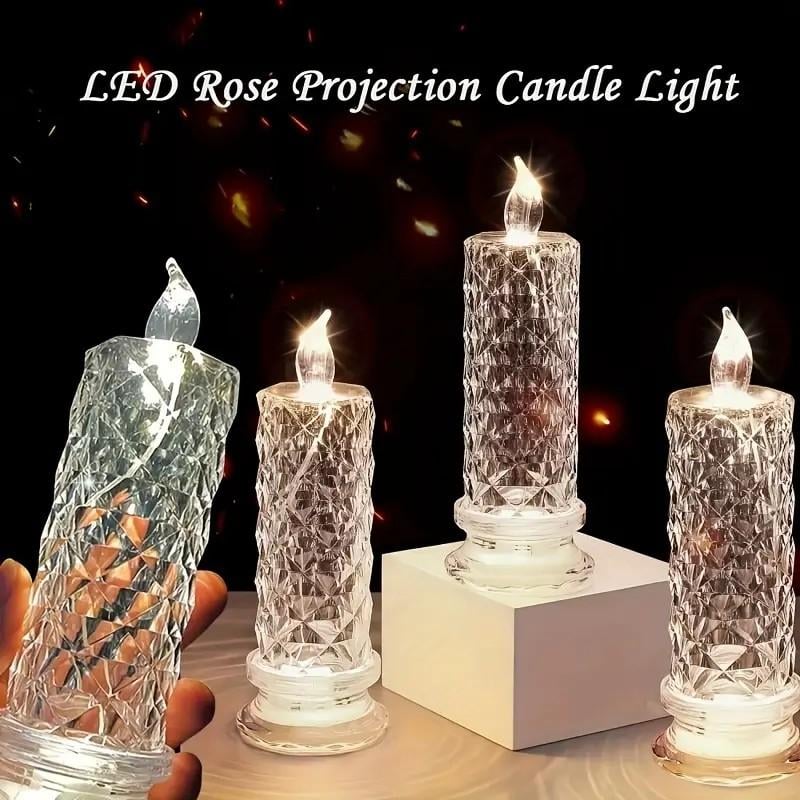 LED Candle Lights Color-Changing Glitter Flameless & Waterproof