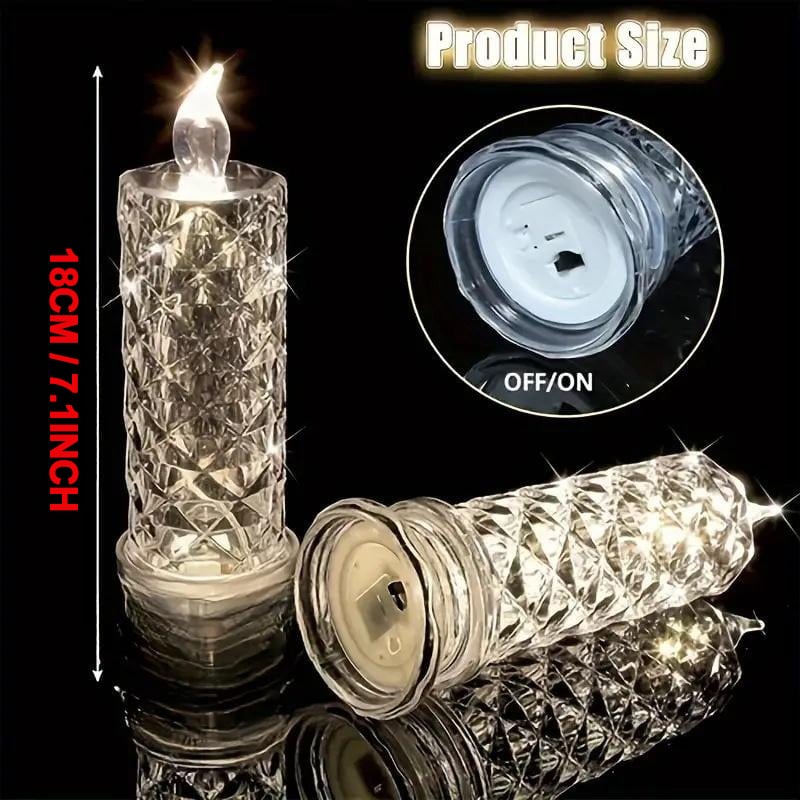 LED Candle Lights Color-Changing Glitter Flameless & Waterproof