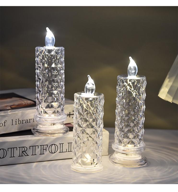 LED Candle Lights Color-Changing Glitter Flameless & Waterproof