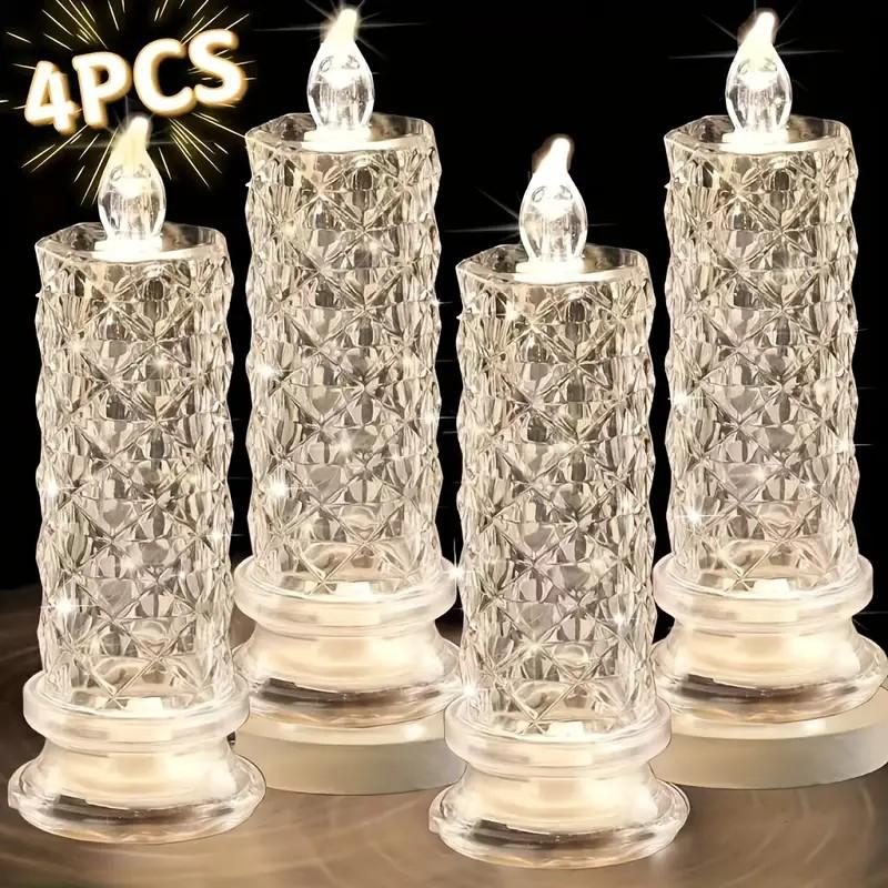 LED Candle Lights Color-Changing Glitter Flameless & Waterproof
