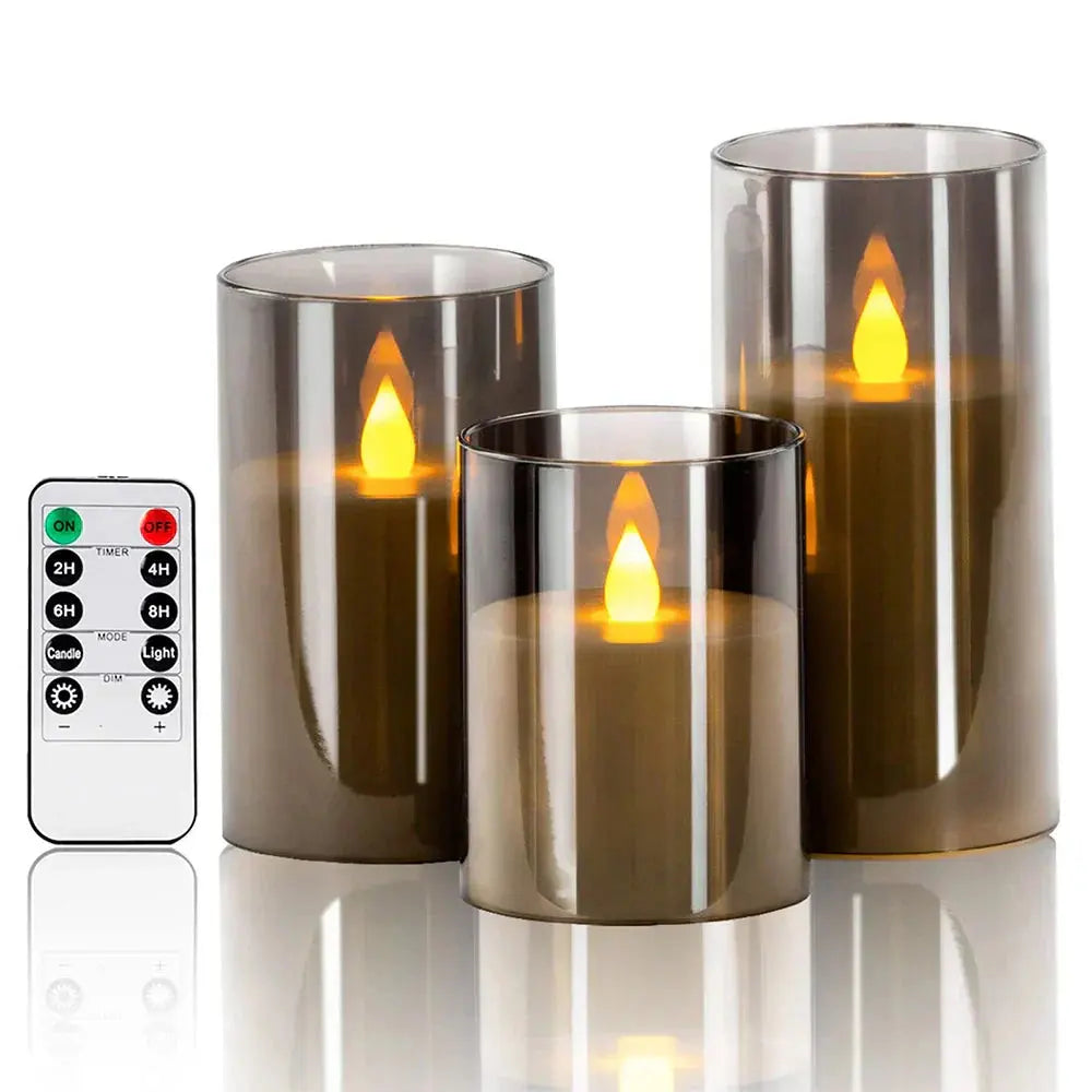 LED Candle Set Realistic Flicker Remote Control