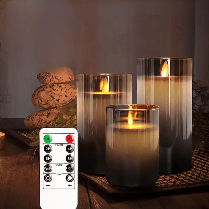 LED Candle Set Realistic Flicker Remote Control