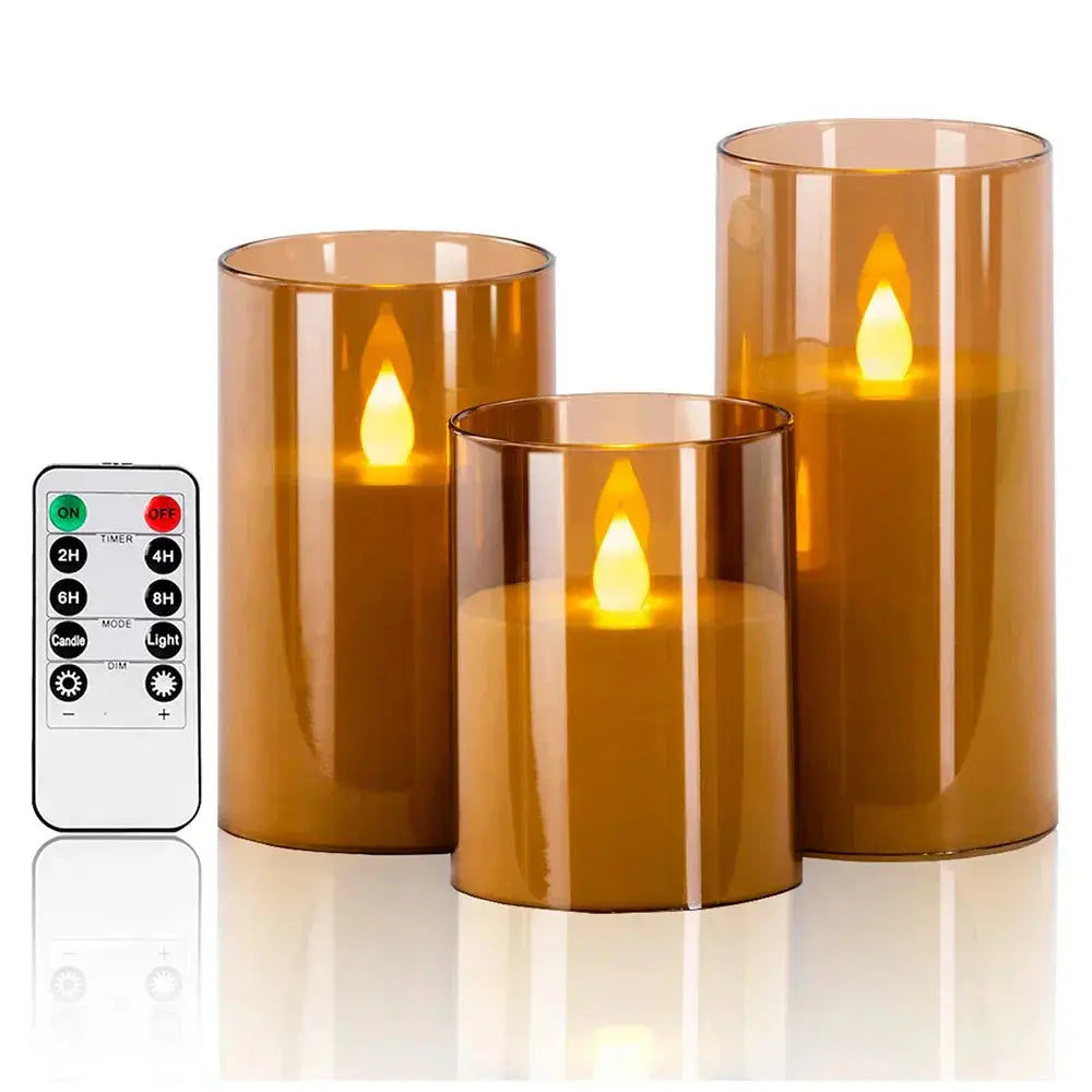 LED Candle Set Realistic Flicker Remote Control