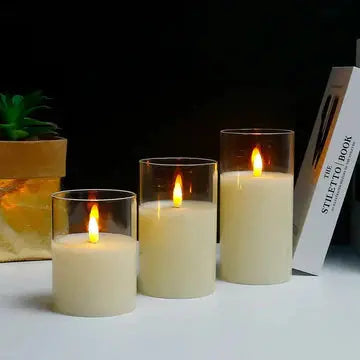 LED Candle Set Realistic Flicker Remote Control