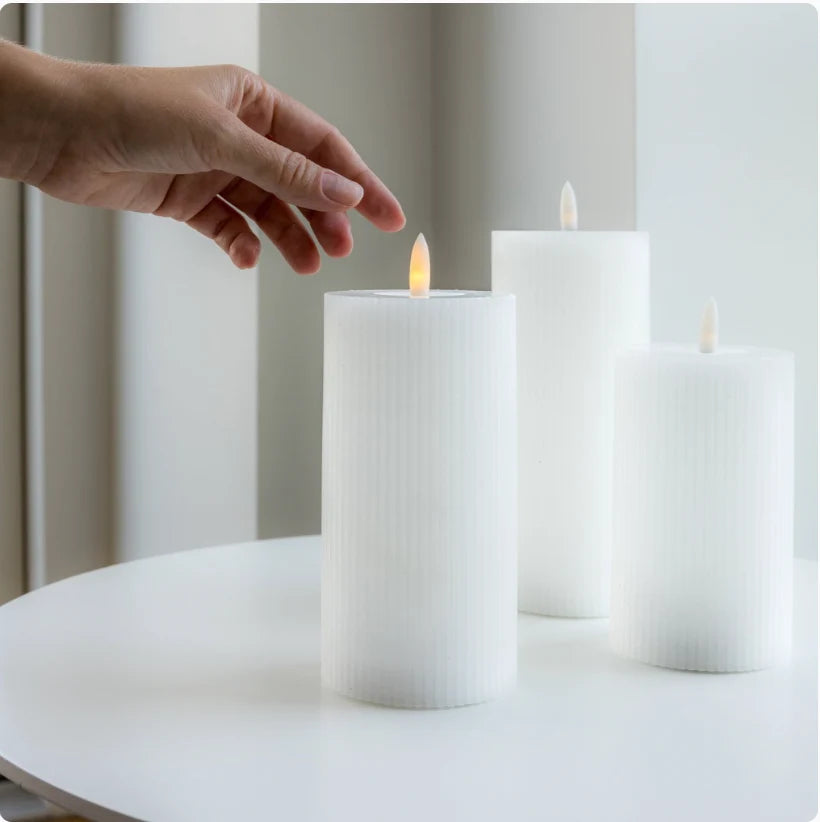 LED Candle Set Wireless Touch Control Set of 3