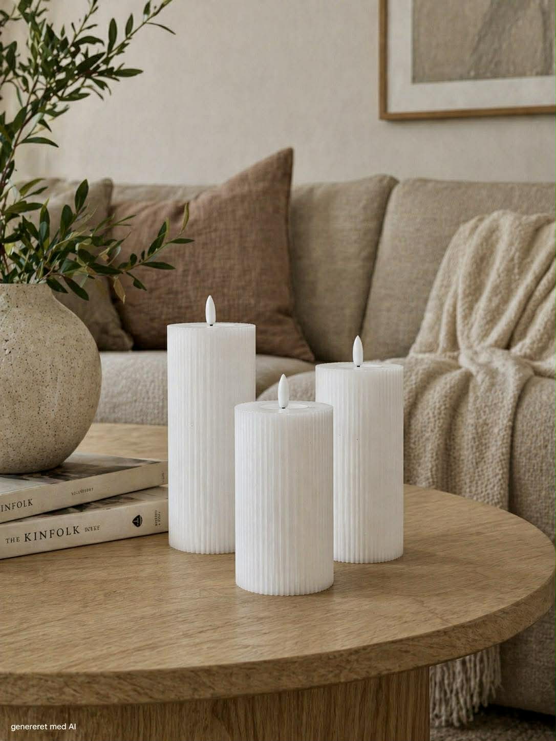 LED Candle Set Wireless Touch Control Set of 3
