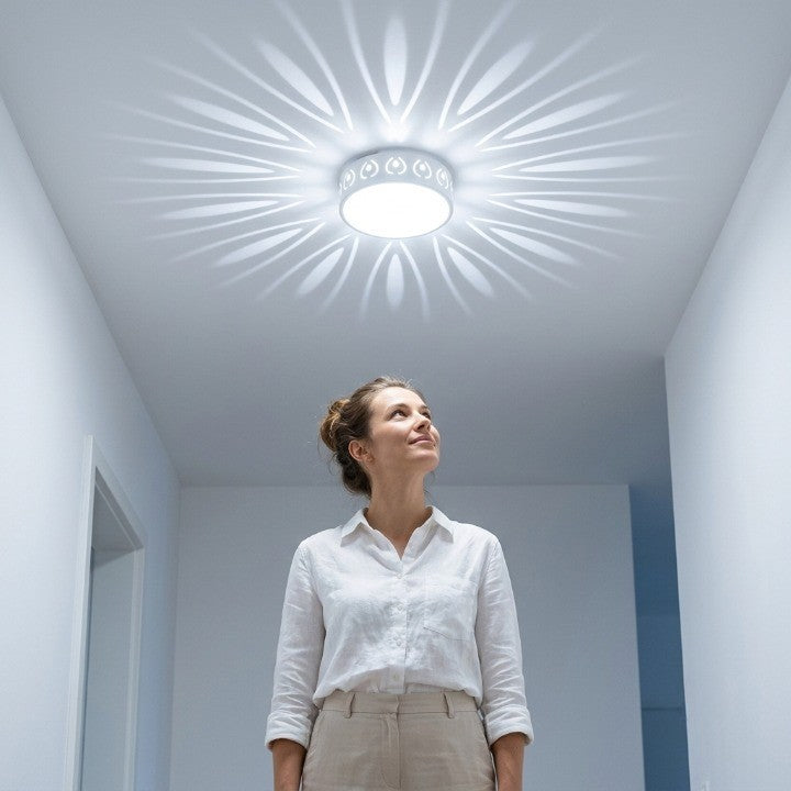 LED Ceiling Light Crystal Acrylic Selectable Warm & Cool White