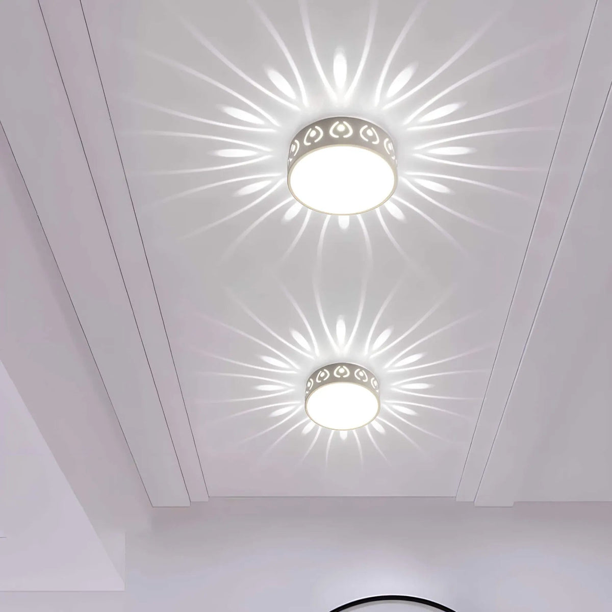 LED Ceiling Light Crystal Acrylic Selectable Warm & Cool White