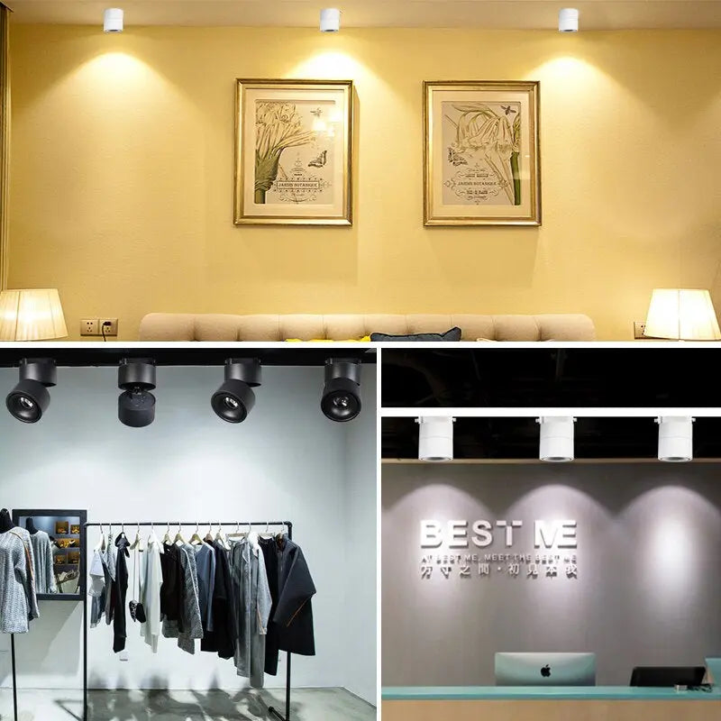 LED Ceiling Spotlight 350° Rotatable 85° Swivel Warm White