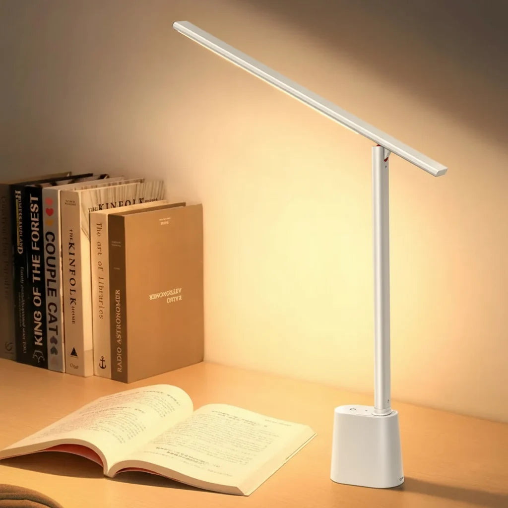 LED Desk Lamp Stepless Dimming Rechargeable Foldable