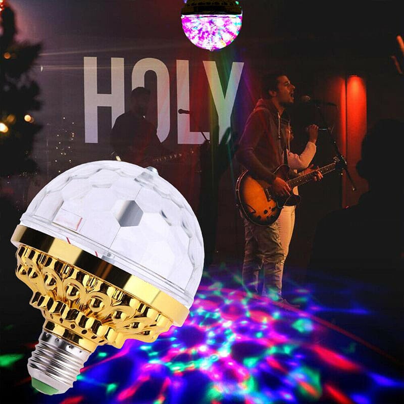 LED Disco Ball E27 Screw-In Automatic Rotation RGB