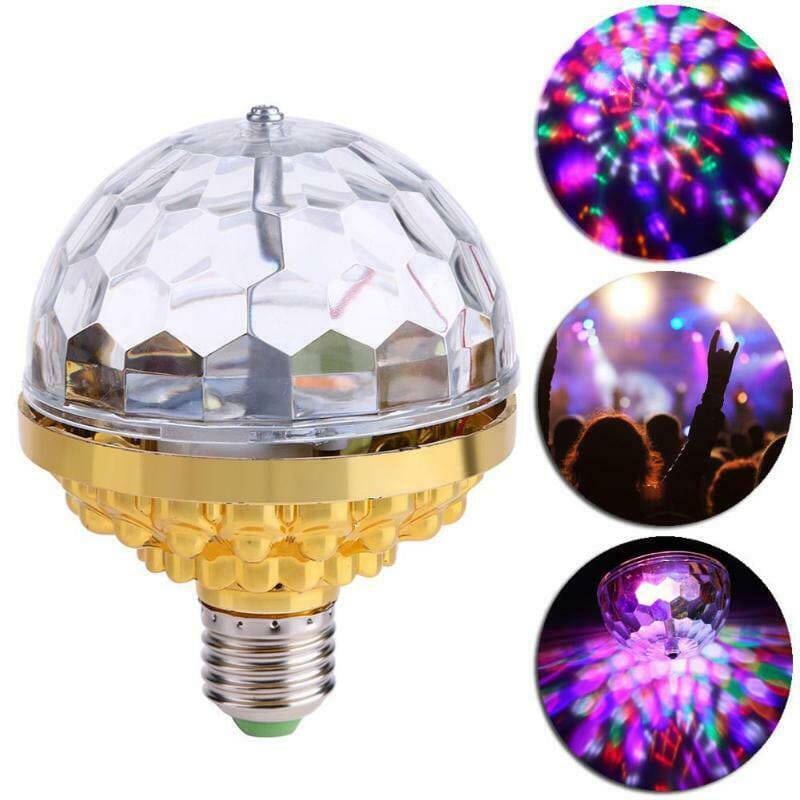 LED Disco Ball E27 Screw-In Automatic Rotation RGB