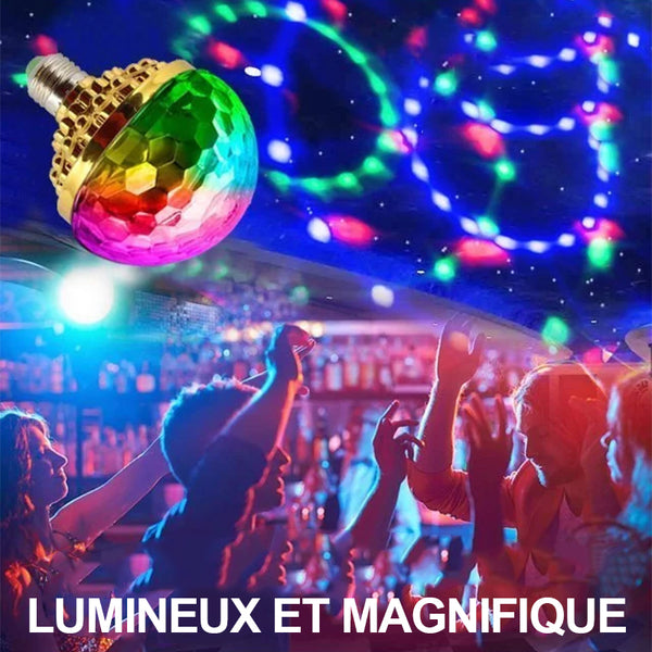 LED Disco Ball E27 Screw-In Automatic Rotation RGB
