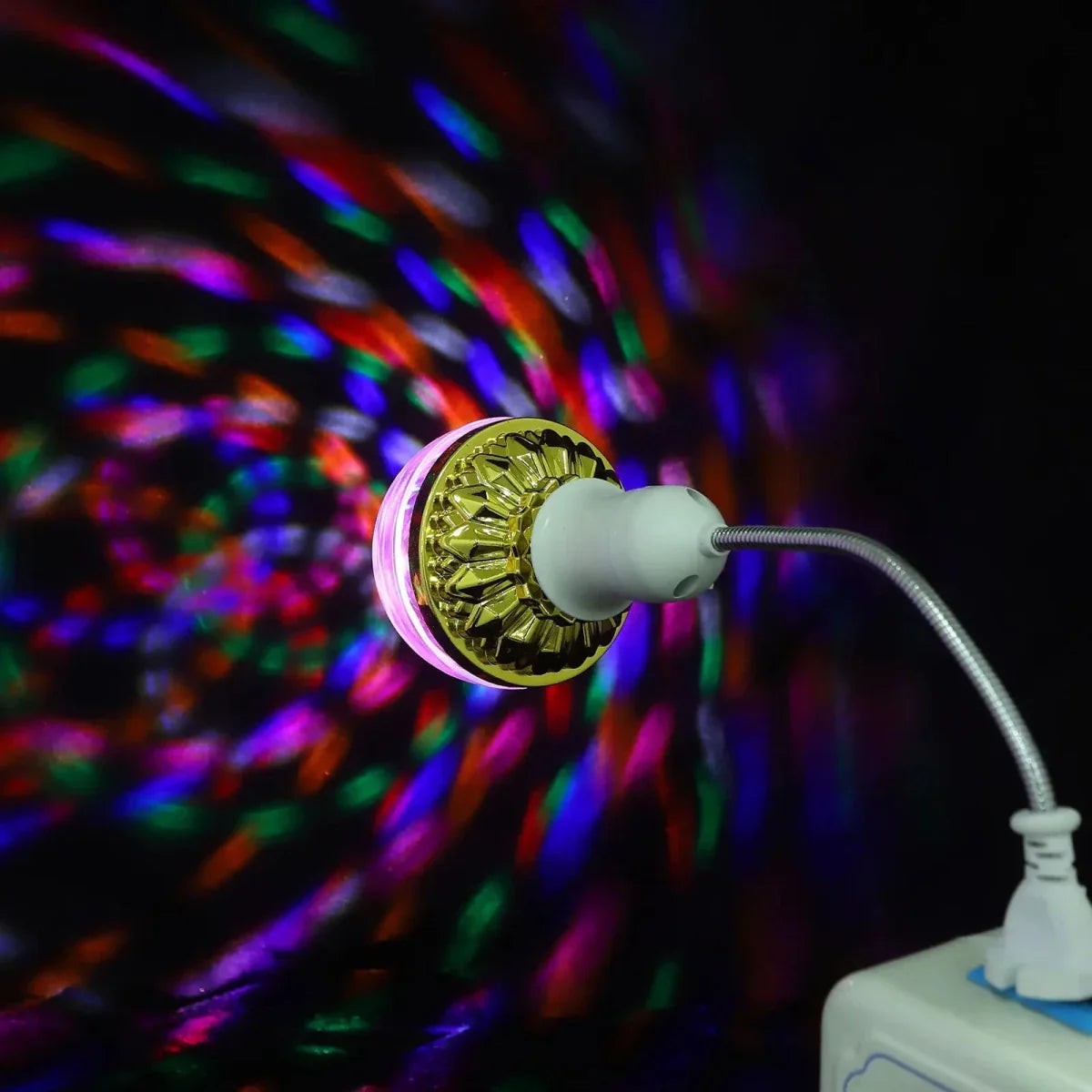 LED Disco Lamp Rotating RGB Strobe E27 Base