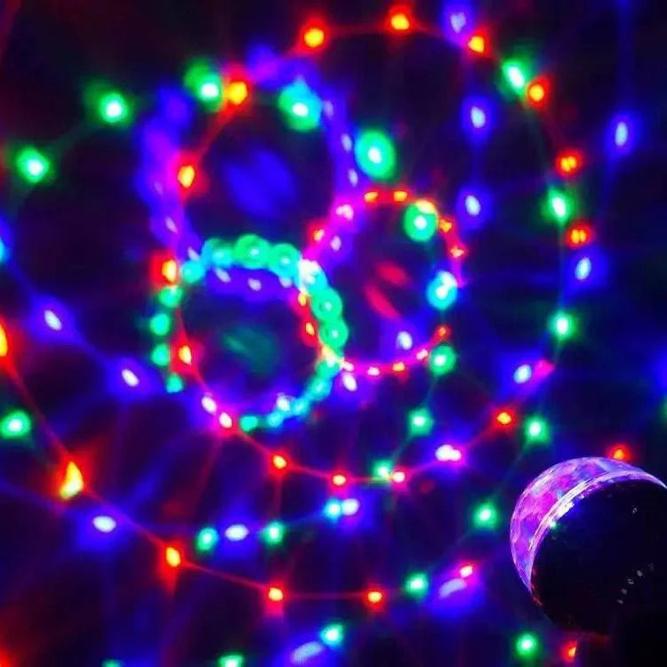 LED Disco Lamp Rotating RGB Strobe E27 Base