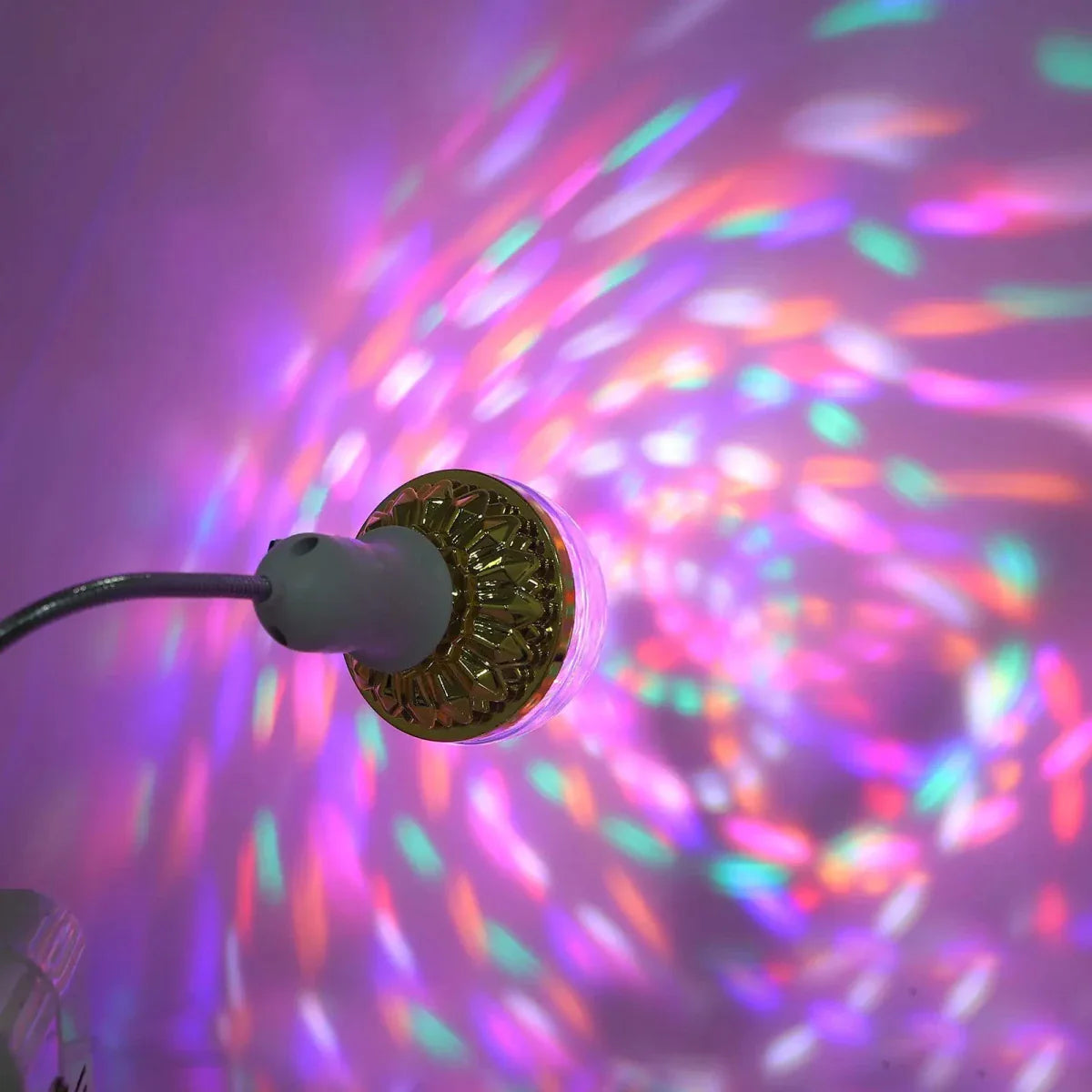 LED Disco Lamp Rotating RGB Strobe E27 Base