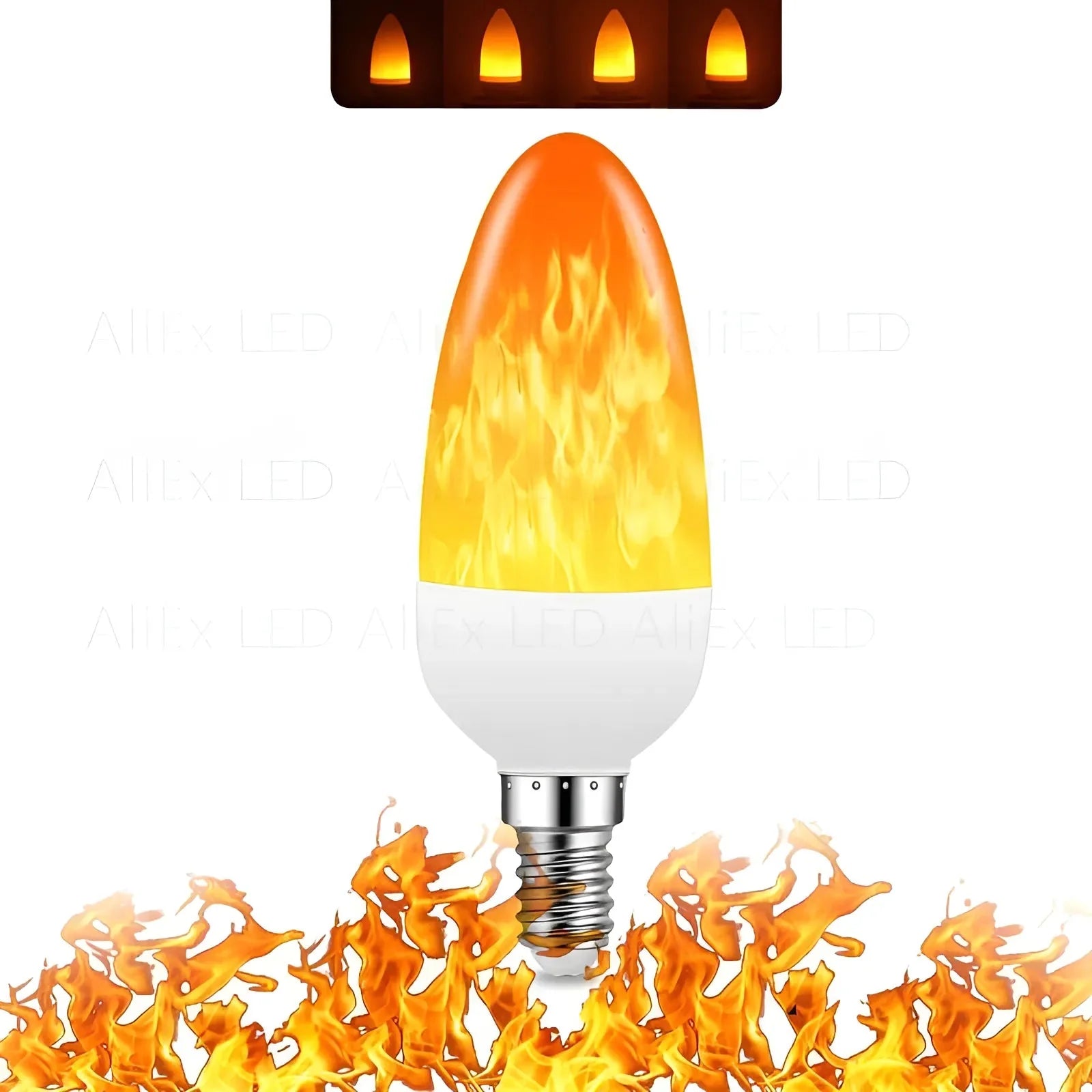LED Flame Bulb Realistic Flicker E27 Warm Yellow