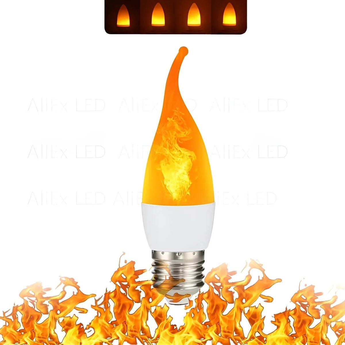 LED Flame Bulb Realistic Flicker E27 Warm Yellow