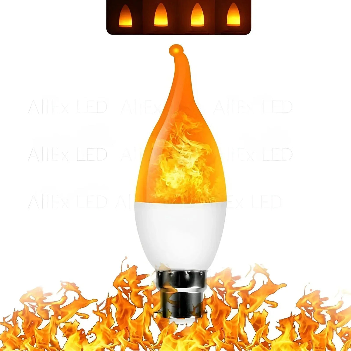 LED Flame Bulb Realistic Flicker E27 Warm Yellow