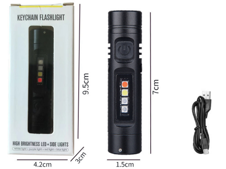 LED Flashlight 5-In-1 500 Lumens USB-C Rechargeable