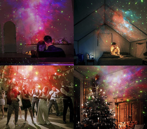 LED Galaxy Projector Rotating Astronaut Head USB Rechargeable