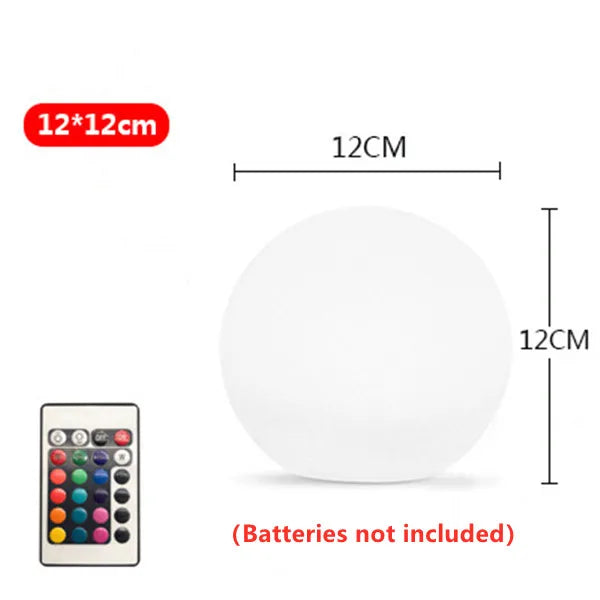 LED Globe Light Battery-Powered Remote Control & 16 Colors