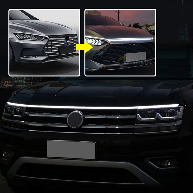 LED Headlight Strip Bright Flexible Silicone Waterproof 12V
