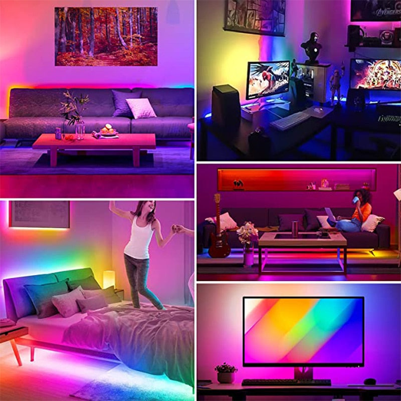 LED Light Strip RGB Music-Reactive Bluetooth App & Remote
