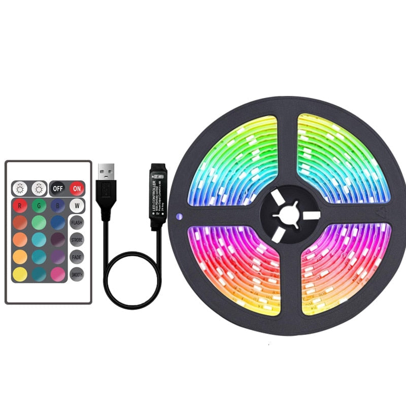 LED Light Strip RGB Music-Reactive Bluetooth App & Remote
