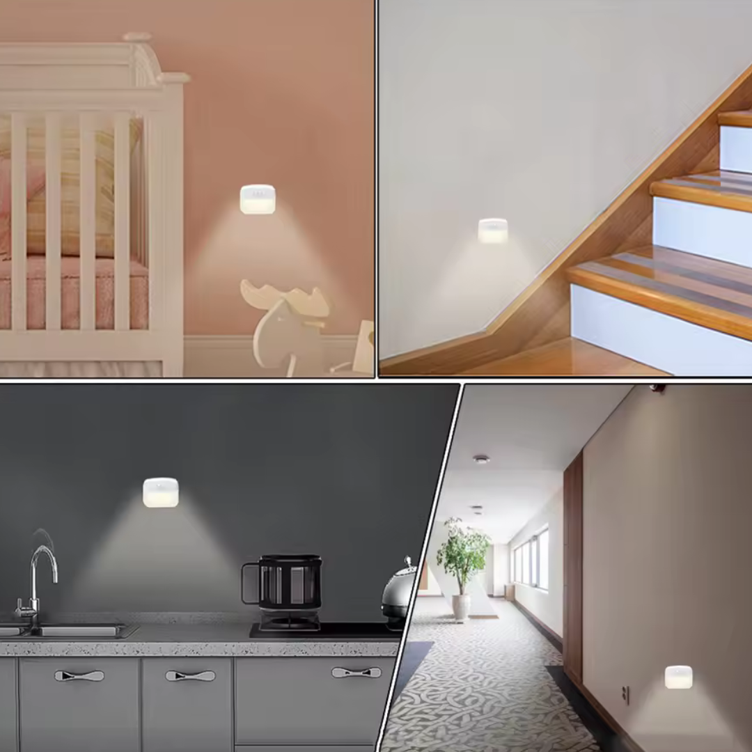 LED Night Light Motion Sensor Battery-Powered Warm & Cool